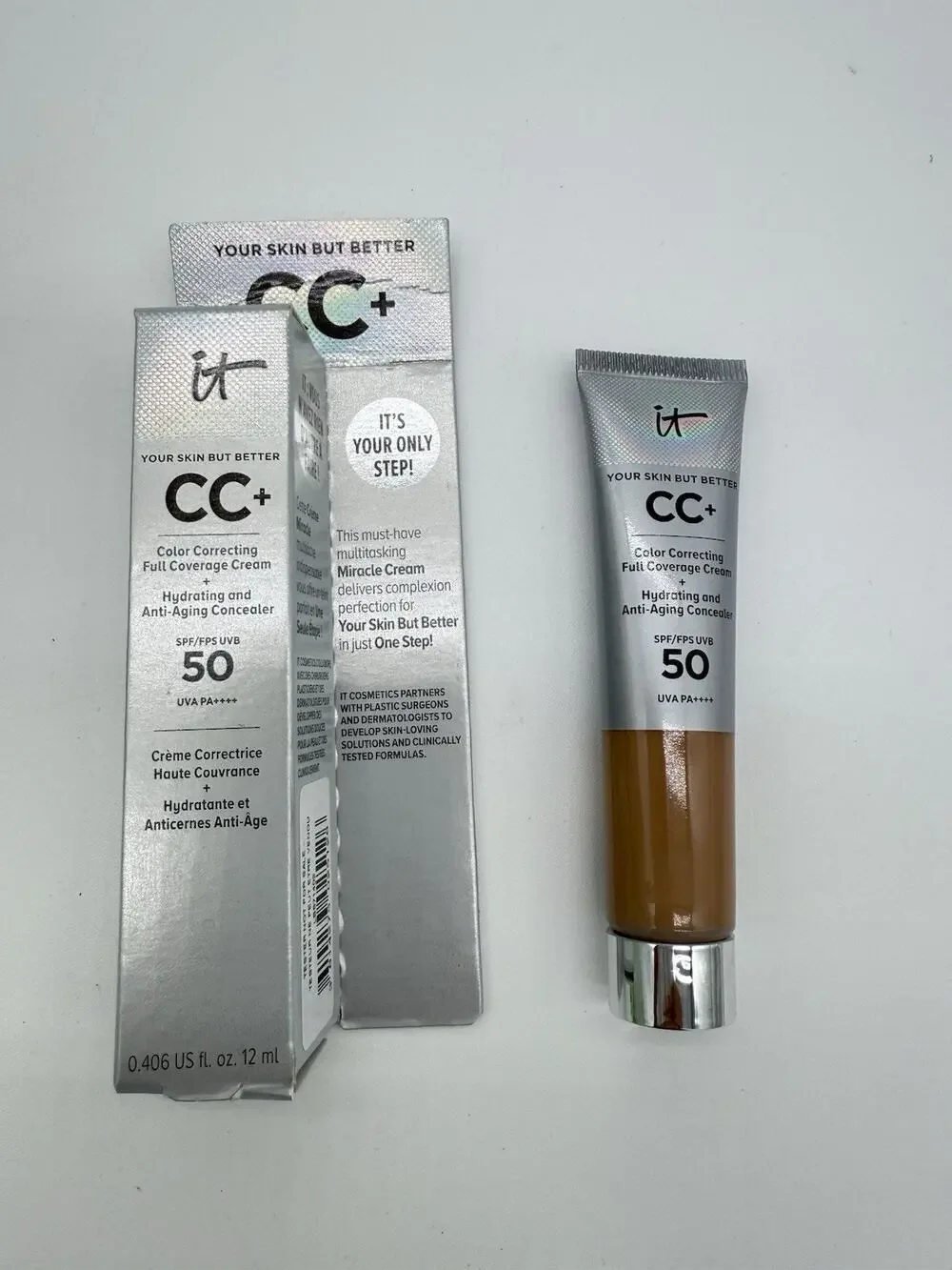 It Cosmetics Your Skin but Better CC+ Cream SPF 50 Tan Travel Size 12ml